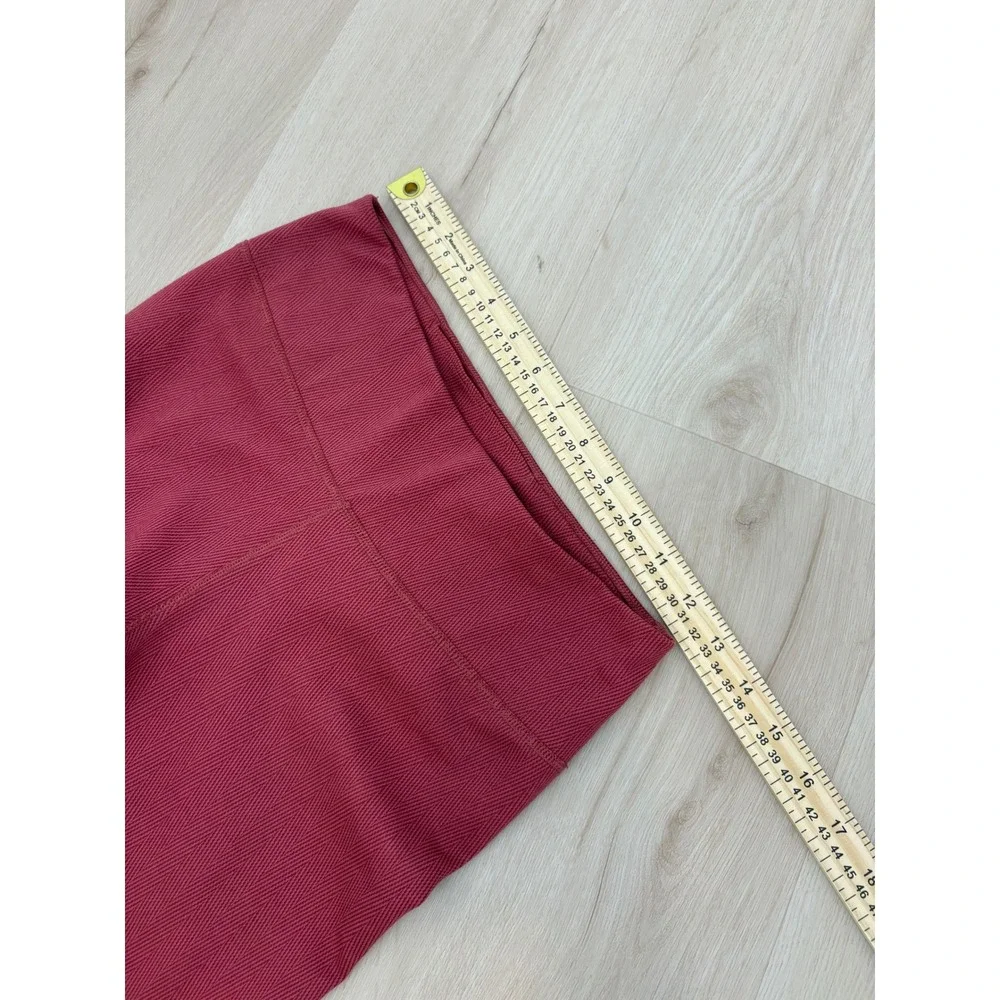 Nike Leggings Womens Small Red Therma-FIT Herringbone Textured Yoga Activewear